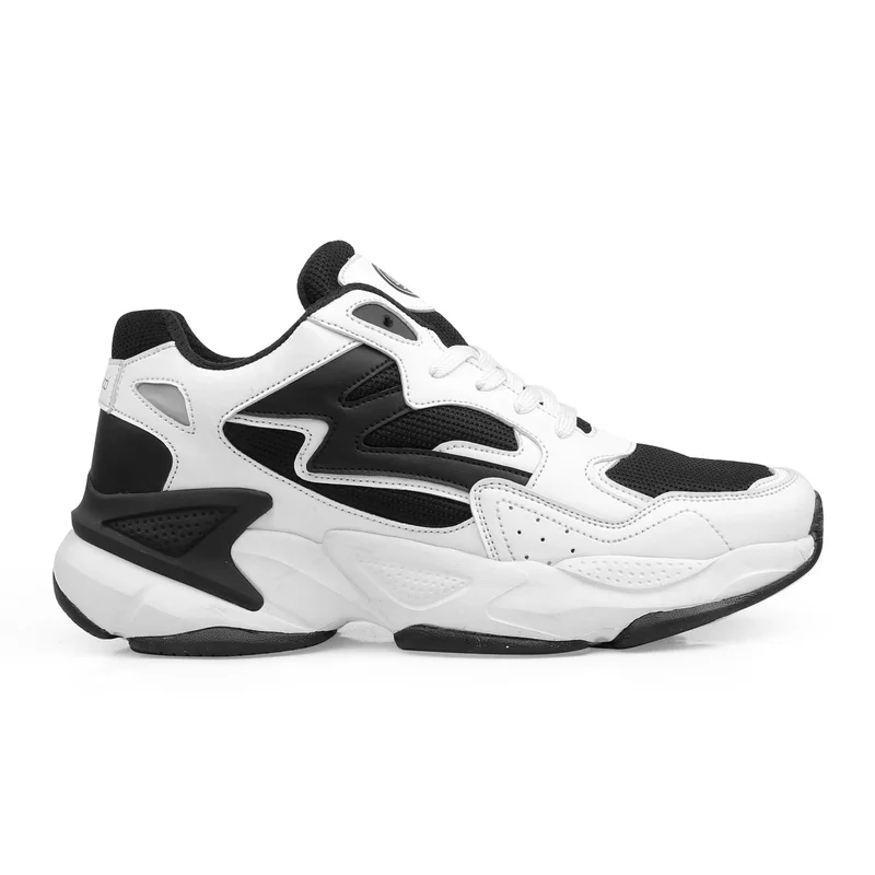 باكا بوتشي حذاء تدريب رجالي أسود وأبيض